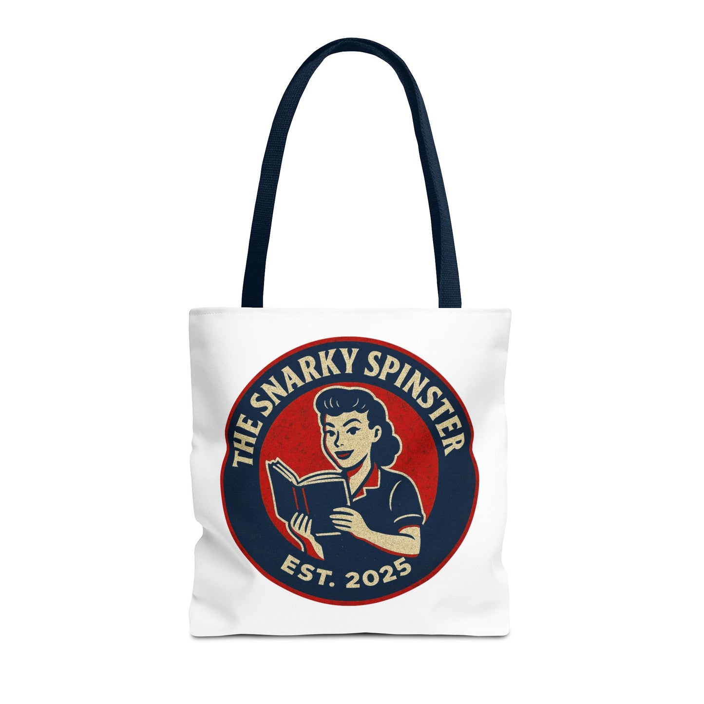 Book Lover Tote Bag - The Snarky Spinster, Book Lover Gift, Funny Library Bag, Reading Accessory, Literary Pun Design, Gifts for Readers