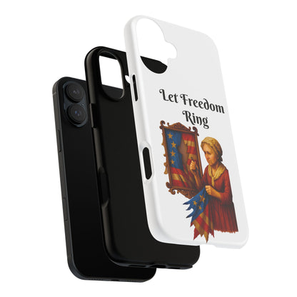 Patriotic Phone Case, Let Freedom Ring, American Pride Accessories, Gift for Veterans, 4th of July Decoration, Flag Lover's Case