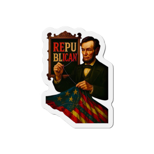 Abe Lincoln Die-Cut Magnets, Literary Decor, Unique Gift, Fridge Magnet, Book Lover Gift