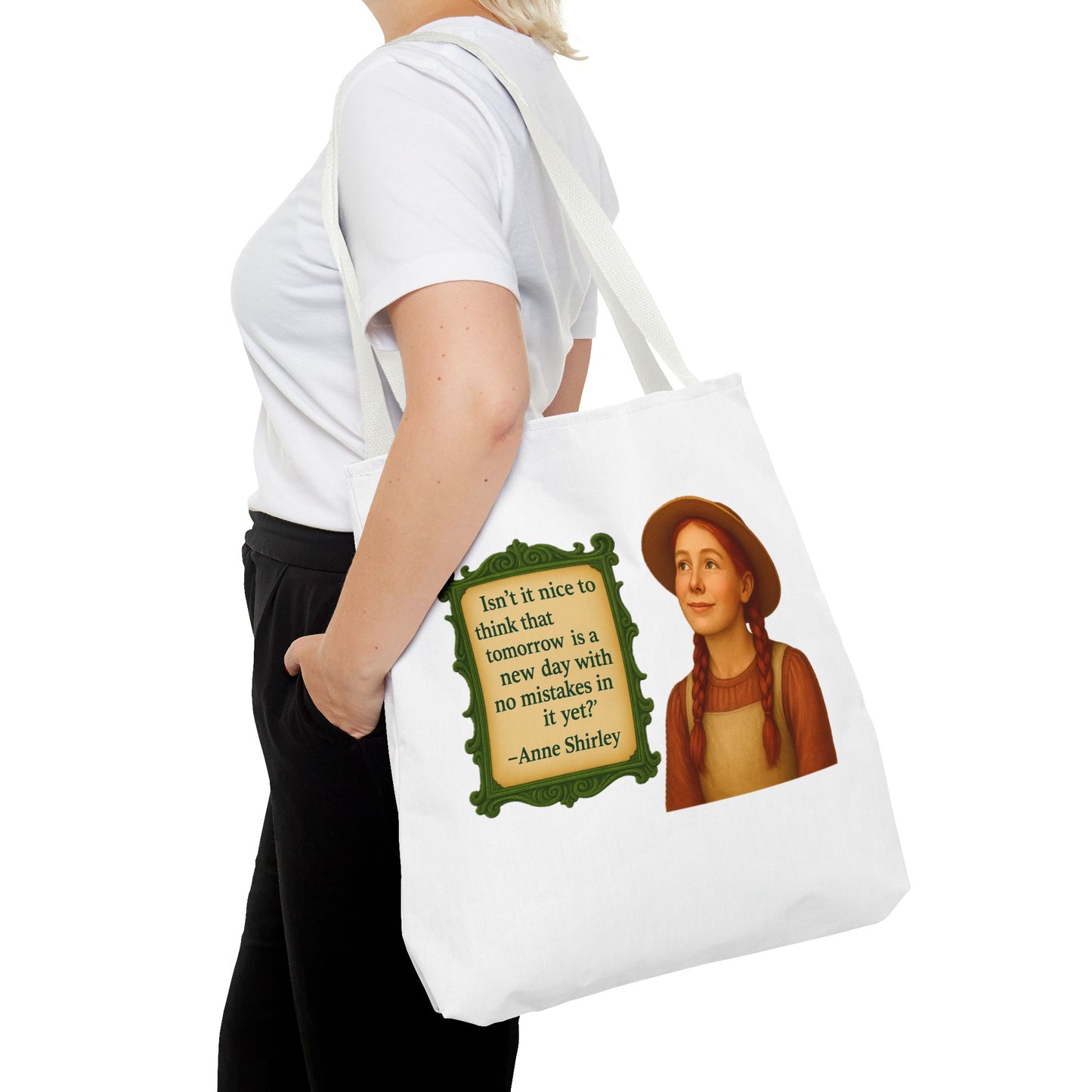 Anne Shirley Tote Bag - The Snarky Spinster, Book Lover Gift, Funny Library Bag, Reading Accessory, Literary Pun Design, Gifts for Readers