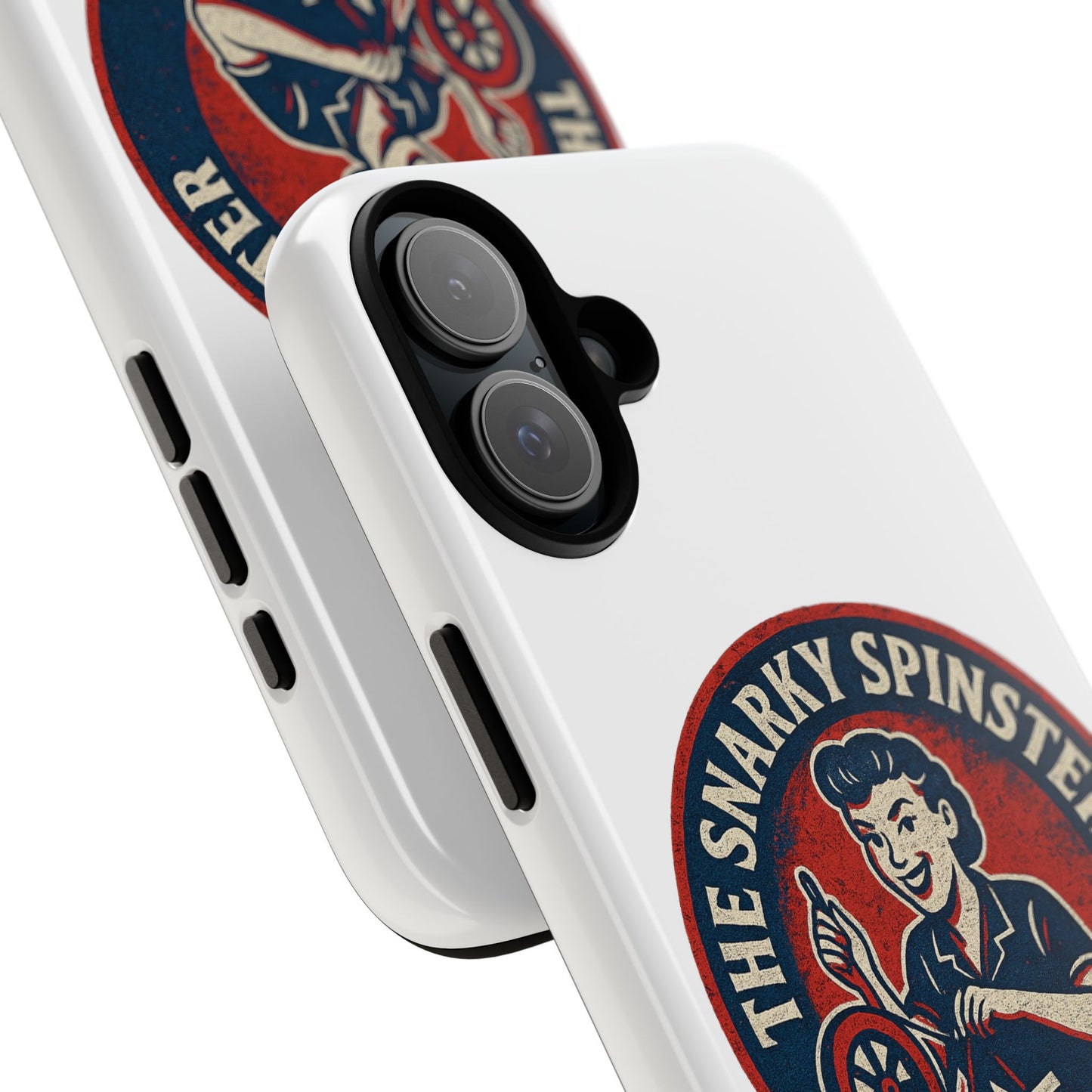 Snarky Spinster Phone Case, Quirky Phone Holder, Funny Smartphone Cover, Gift for Crafters, Humor Accessories, Custom Tech Case