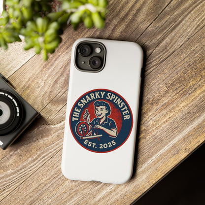 Snarky Spinster Phone Case, Quirky Phone Holder, Funny Smartphone Cover, Gift for Crafters, Humor Accessories, Custom Tech Case
