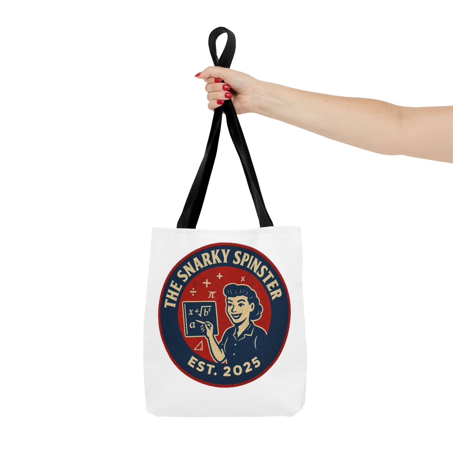 Mathematician Tote Bag - The Snarky Spinster, Book Lover Gift, Funny Library Bag, Reading Accessory, Literary Pun Design, Gifts for Readers