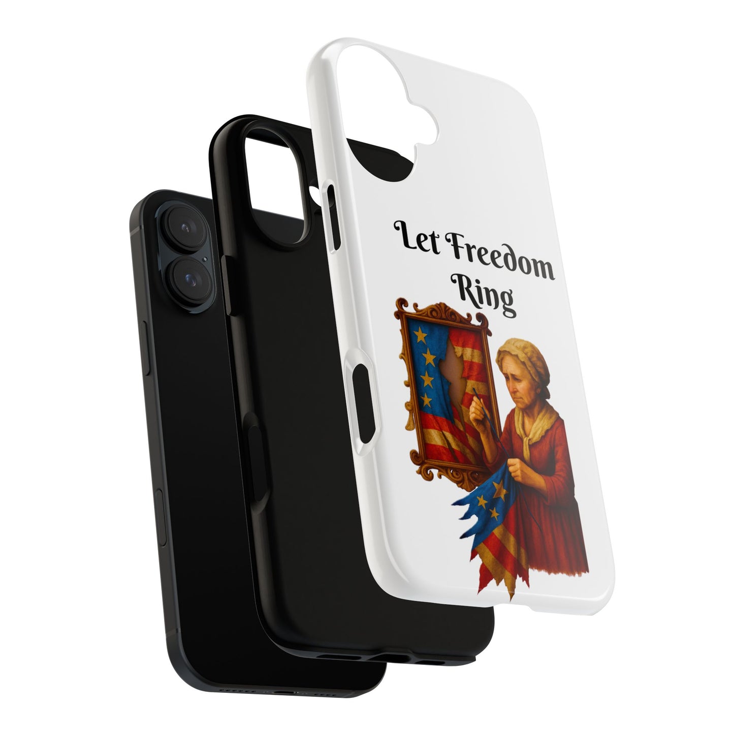 Patriotic Phone Case, Let Freedom Ring, American Pride Accessories, Gift for Veterans, 4th of July Decoration, Flag Lover's Case