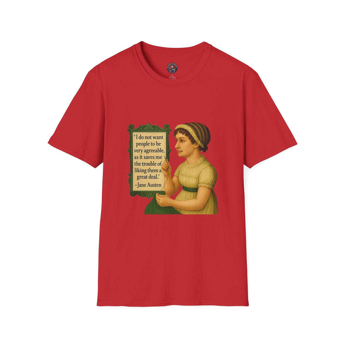 Jane Austen Quote Unisex T-Shirt, Literary Tee, Classic Literature Shirt, Book Lover Gift, Literary Gifts for Readers, English Major Apparel