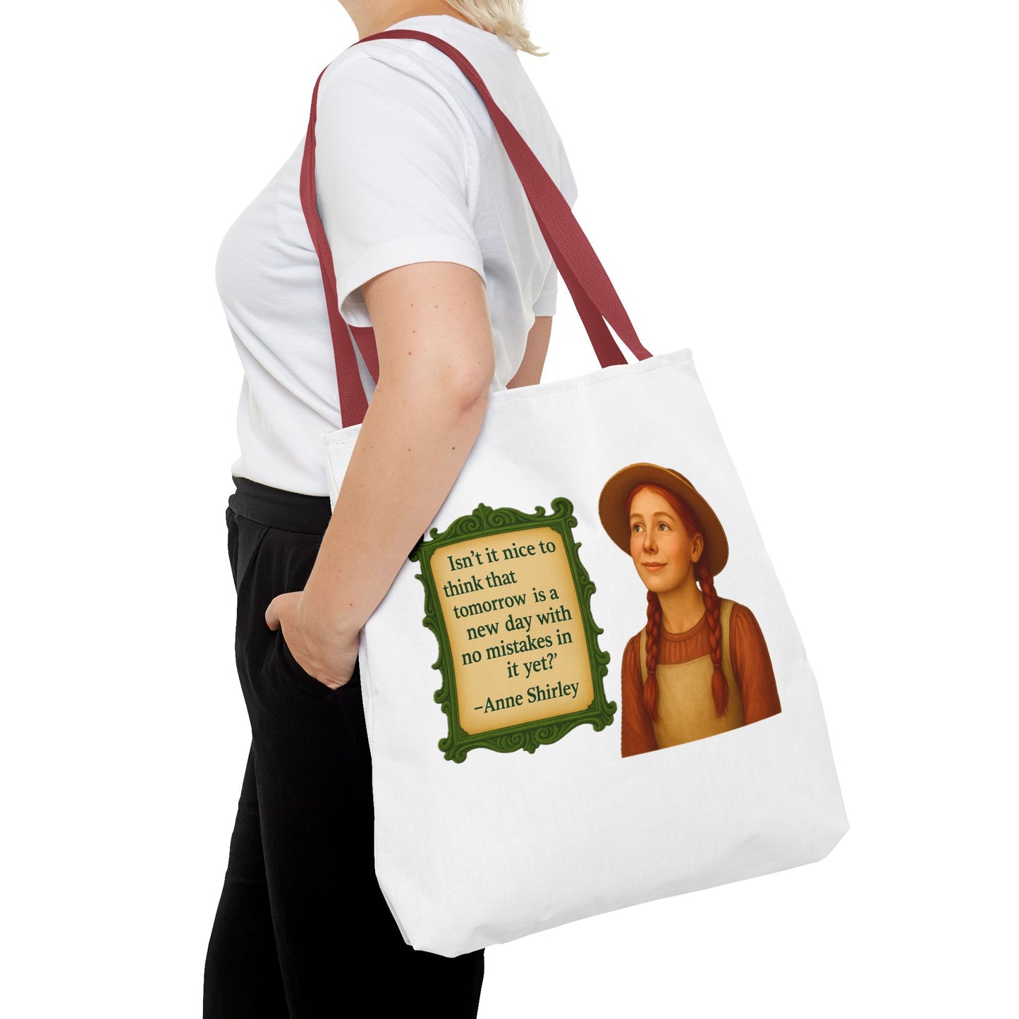 Anne Shirley Tote Bag - The Snarky Spinster, Book Lover Gift, Funny Library Bag, Reading Accessory, Literary Pun Design, Gifts for Readers
