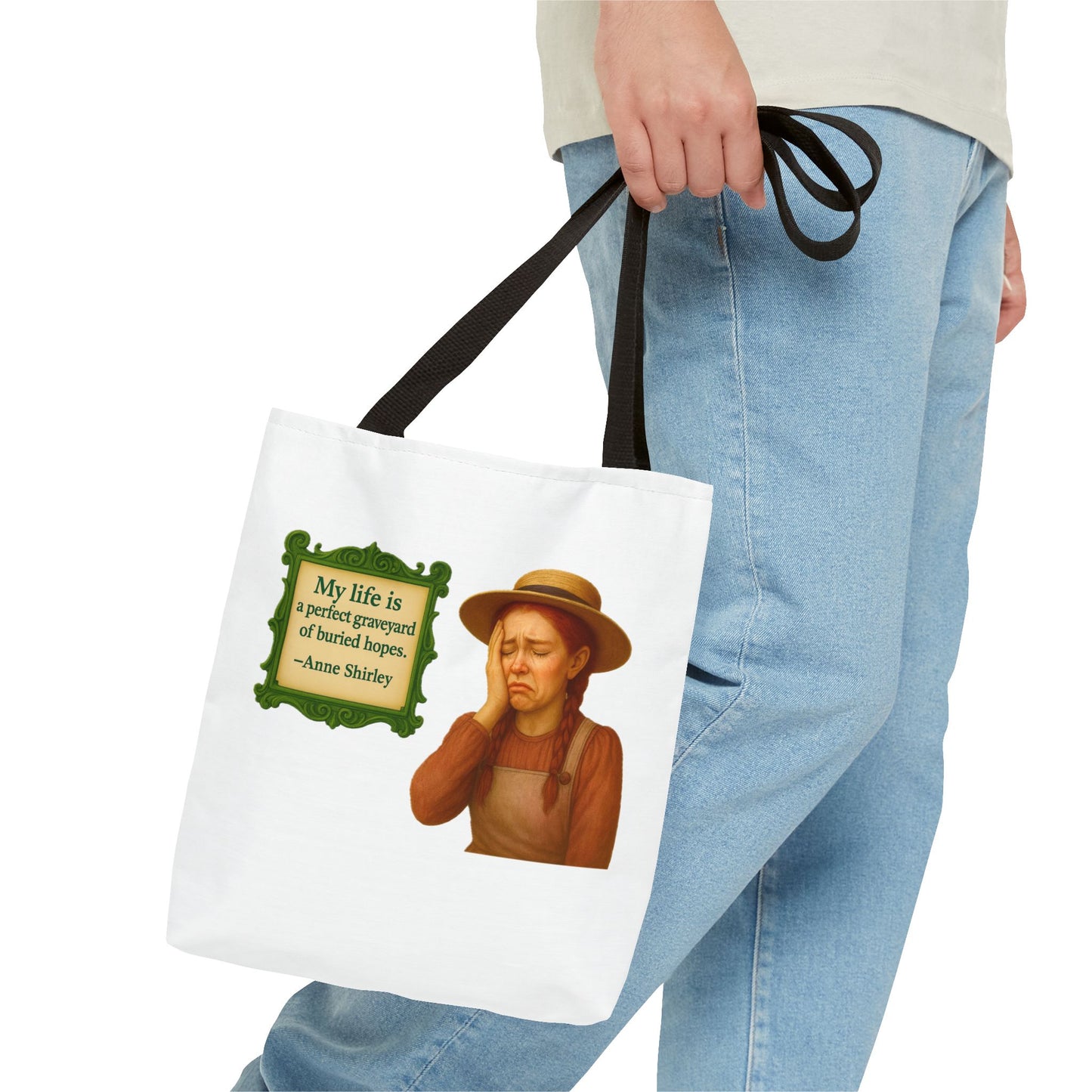 Anne Shirley Tote Bag - The Snarky Spinster, Book Lover Gift, Funny Library Bag, Reading Accessory, Literary Pun Design, Gifts for Readers