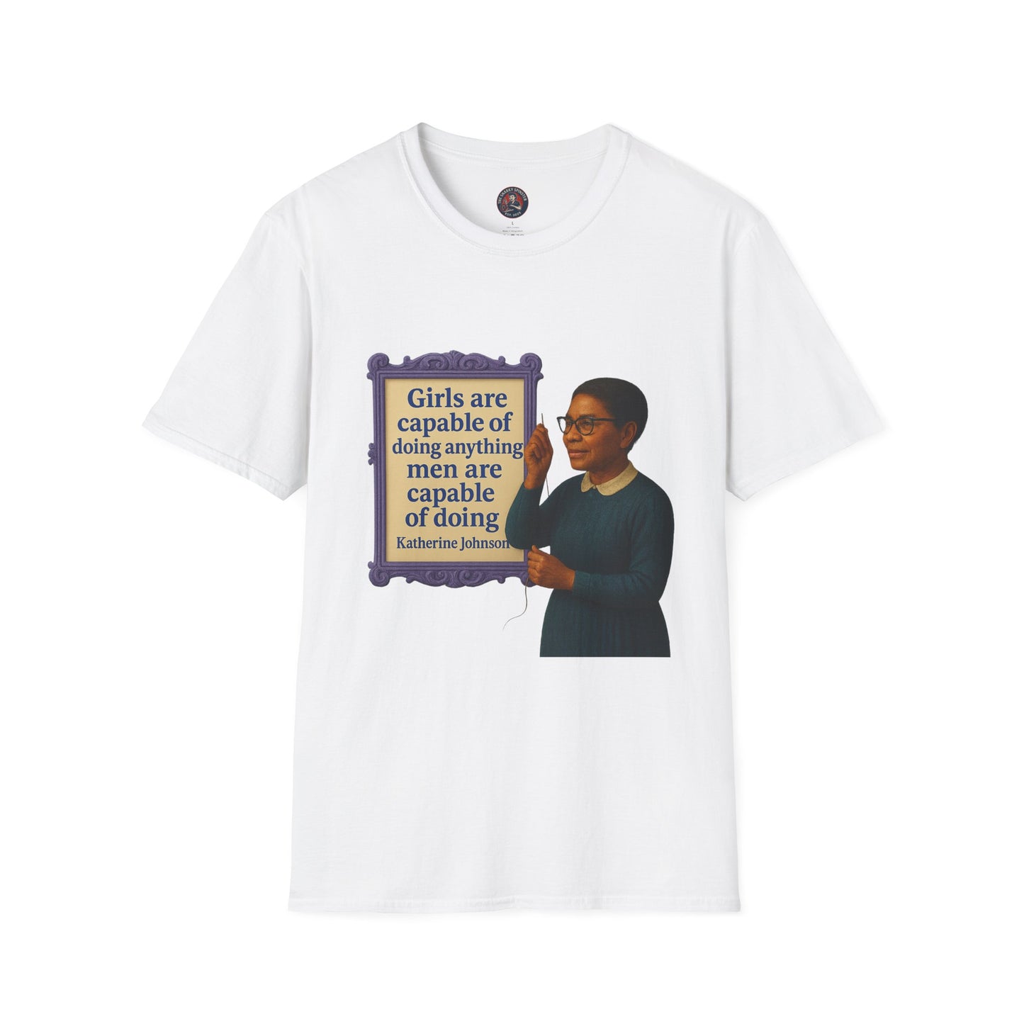 Unisex Softstyle T-Shirt - Katherine Johnson, Inspirational Tee, Gift for Activists, Comfortable Everyday Wear, Perfect for Celebrations