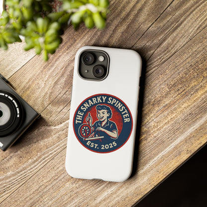 Snarky Spinster Phone Case, Quirky Phone Holder, Funny Smartphone Cover, Gift for Crafters, Humor Accessories, Custom Tech Case