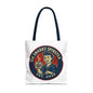 Coffee Crazed Snarky Spinster Tote Bag - Fun Grocery Bag, Gift for Feminists, Retro Style, Sustainability, Everyday Use