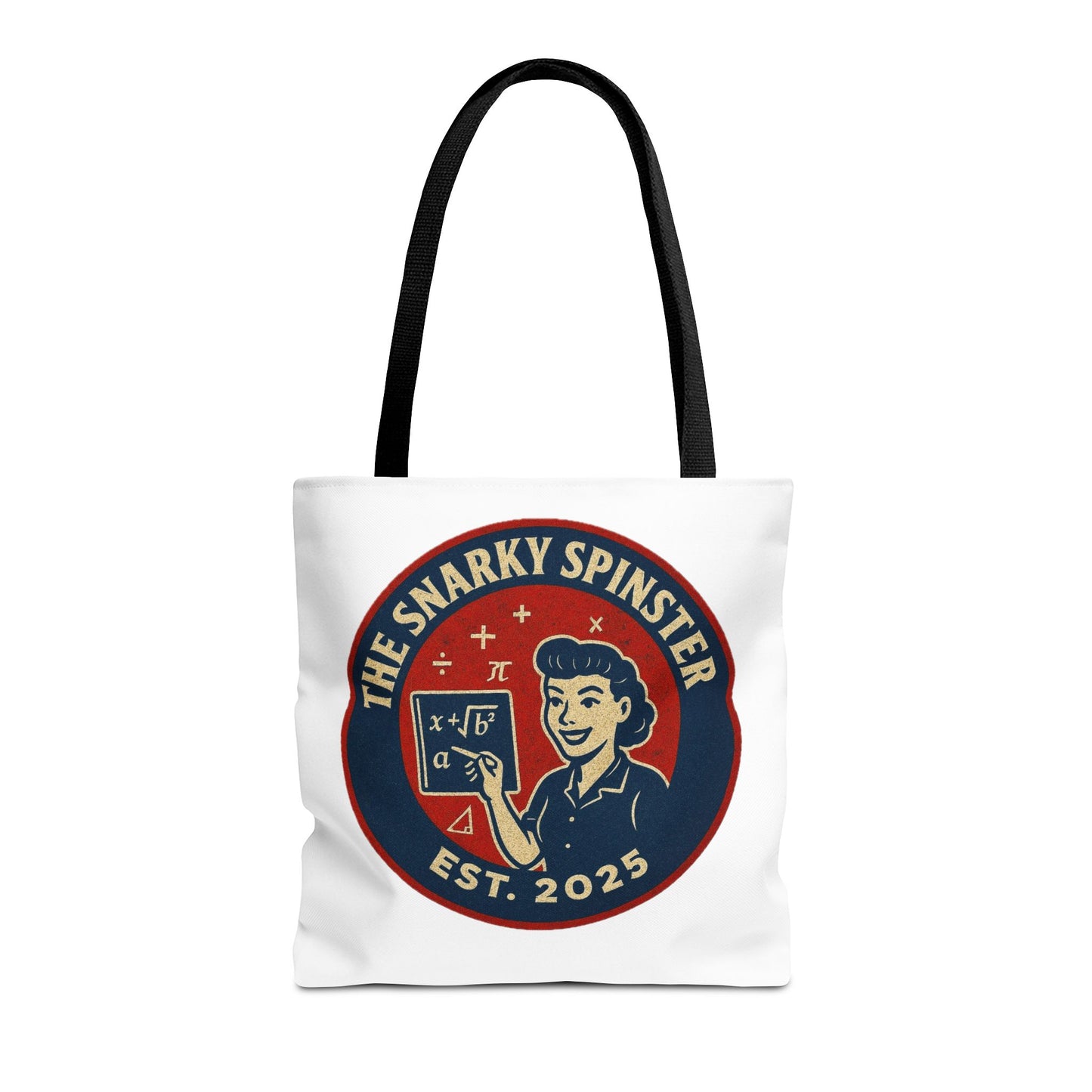 Mathematician Tote Bag - The Snarky Spinster, Book Lover Gift, Funny Library Bag, Reading Accessory, Literary Pun Design, Gifts for Readers