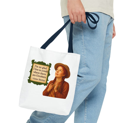 Anne Shirley Tote Bag - The Snarky Spinster, Book Lover Gift, Funny Library Bag, Reading Accessory, Literary Pun Design, Gifts for Readers