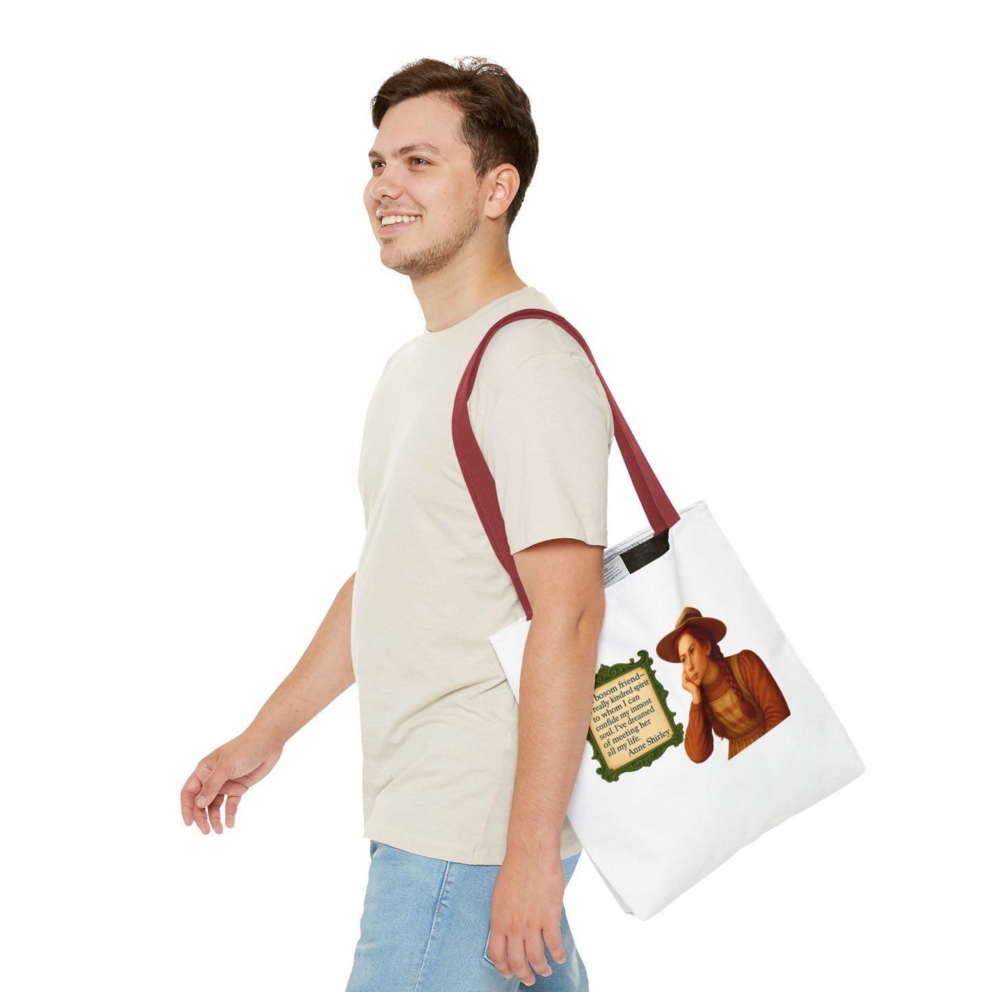 Anne Shirley Tote Bag - The Snarky Spinster, Book Lover Gift, Funny Library Bag, Reading Accessory, Literary Pun Design, Gifts for Readers