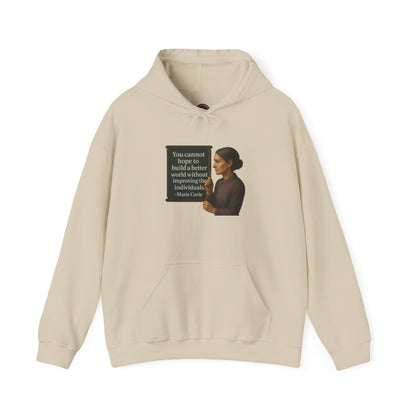 Curie Sweatshirt - Unisex Cozy Hoodie, Inspirational Gift, Everyday Style, Casual Wear, Art Design