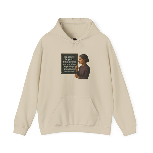 Curie Sweatshirt - Unisex Cozy Hoodie, Inspirational Gift, Everyday Style, Casual Wear, Art Design
