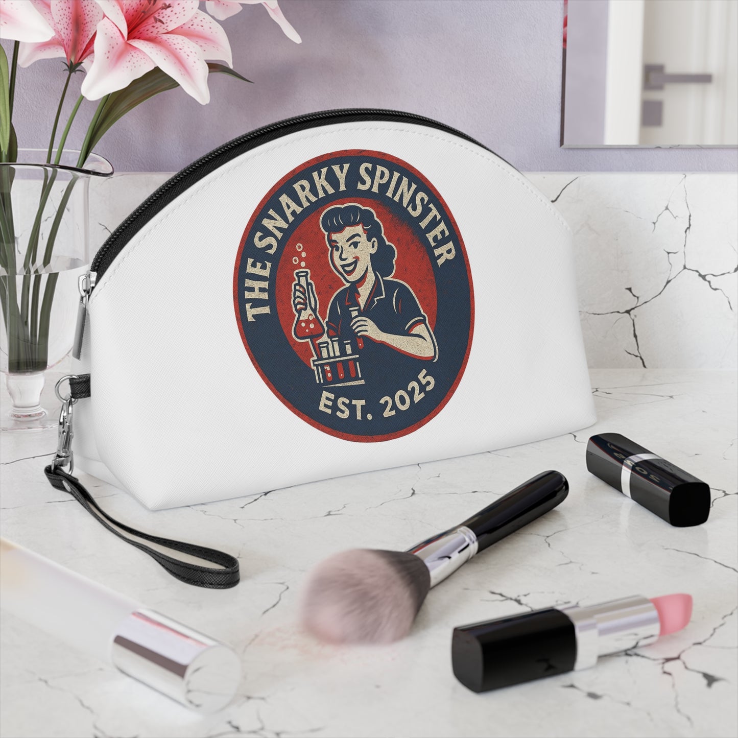 Makeup Bag - Mad Scientist Snarky Spinster Design