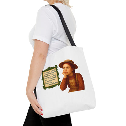 Anne Shirley Tote Bag - The Snarky Spinster, Book Lover Gift, Funny Library Bag, Reading Accessory, Literary Pun Design, Gifts for Readers
