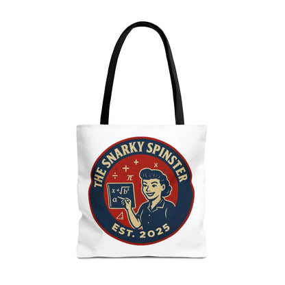 Mathematician Tote Bag - The Snarky Spinster, Book Lover Gift, Funny Library Bag, Reading Accessory, Literary Pun Design, Gifts for Readers