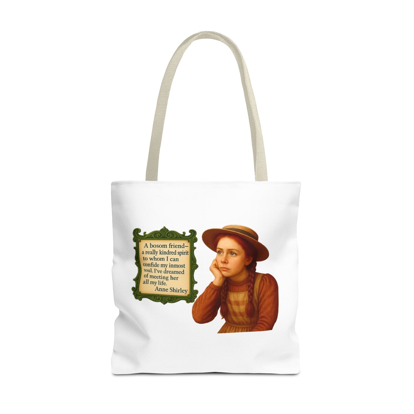 Anne Shirley Tote Bag - The Snarky Spinster, Book Lover Gift, Funny Library Bag, Reading Accessory, Literary Pun Design, Gifts for Readers