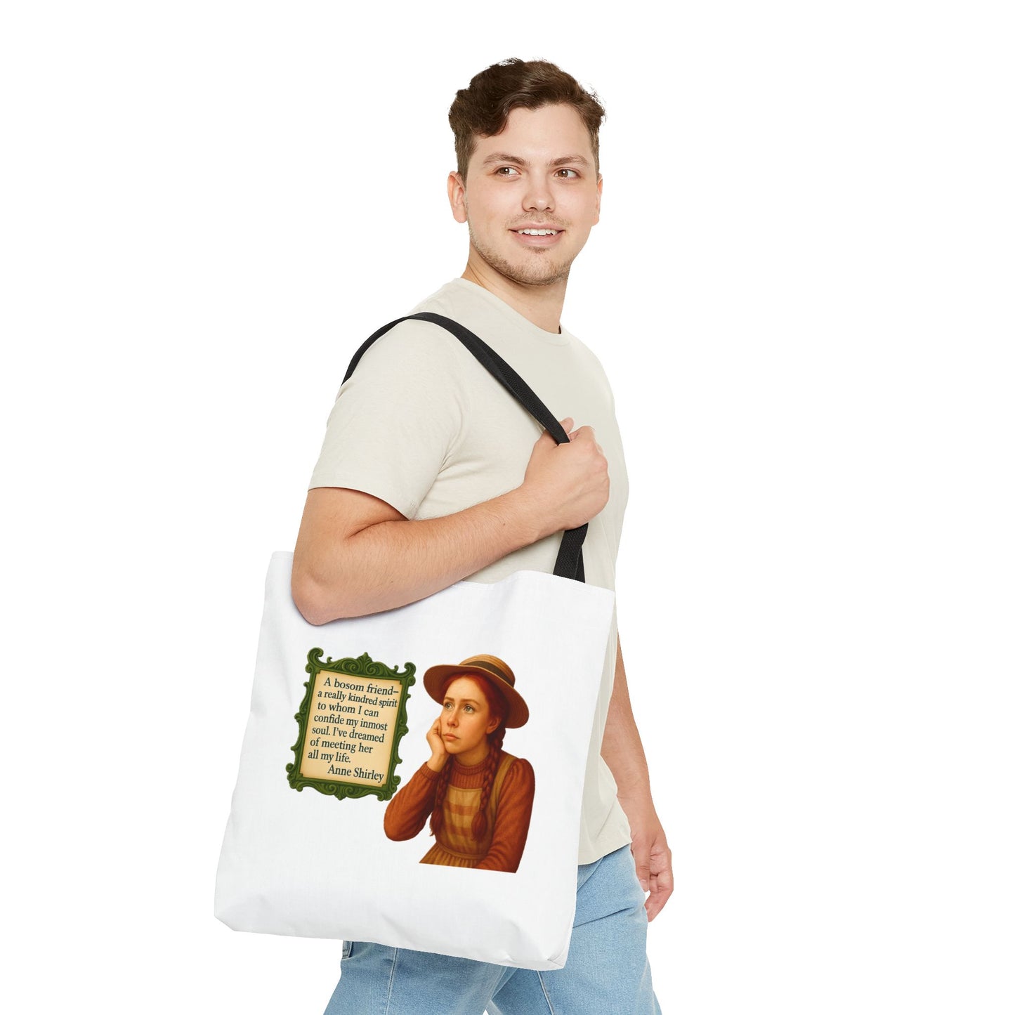 Anne Shirley Tote Bag - The Snarky Spinster, Book Lover Gift, Funny Library Bag, Reading Accessory, Literary Pun Design, Gifts for Readers