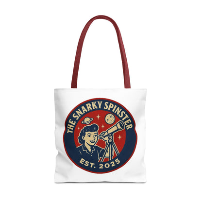 Copy of Patriotic Snarky Spinster Tote Bag - Fun Grocery Bag, Gift for Feminists, Retro Style, Sustainability, Everyday Use