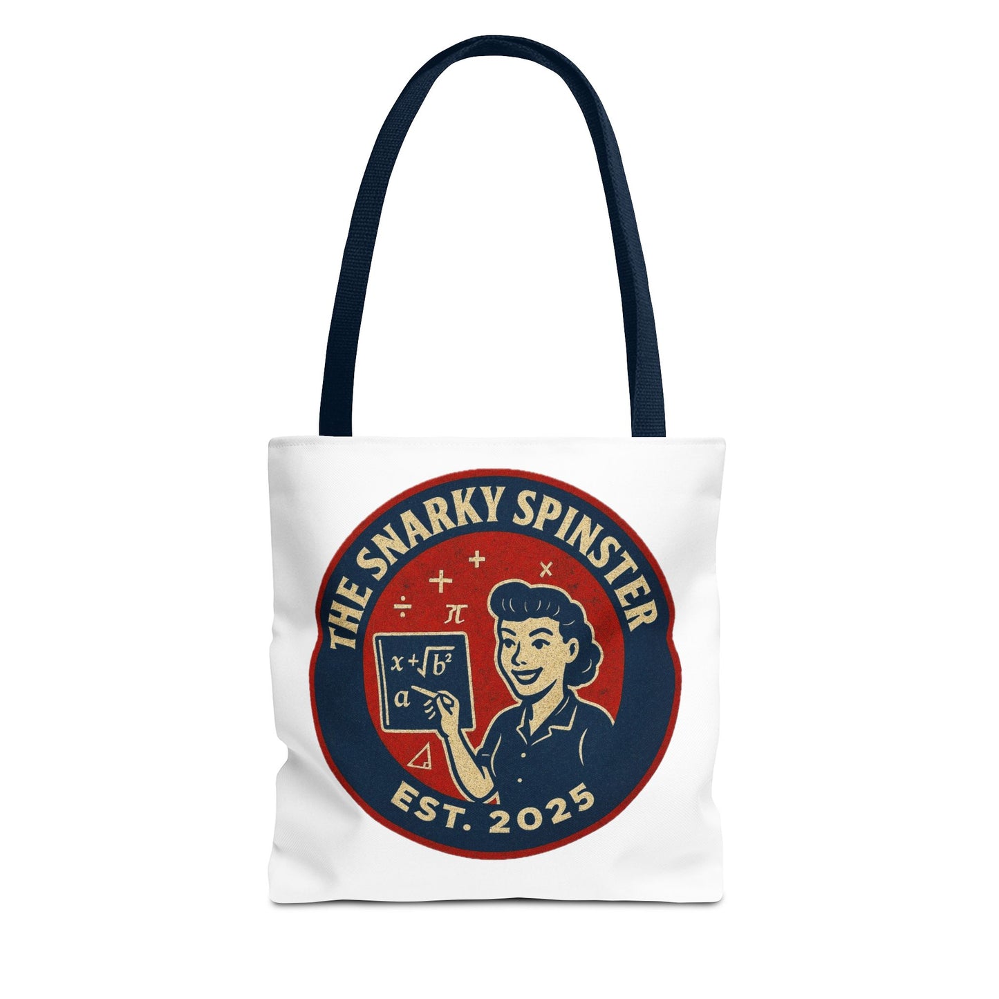 Mathematician Tote Bag - The Snarky Spinster, Book Lover Gift, Funny Library Bag, Reading Accessory, Literary Pun Design, Gifts for Readers