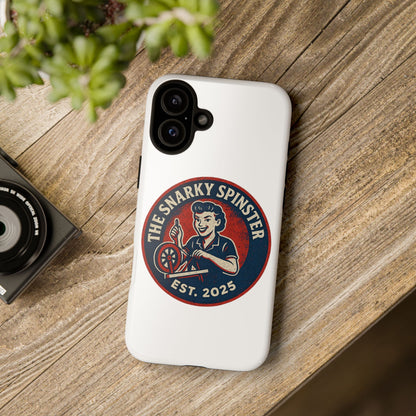 Snarky Spinster Phone Case, Quirky Phone Holder, Funny Smartphone Cover, Gift for Crafters, Humor Accessories, Custom Tech Case