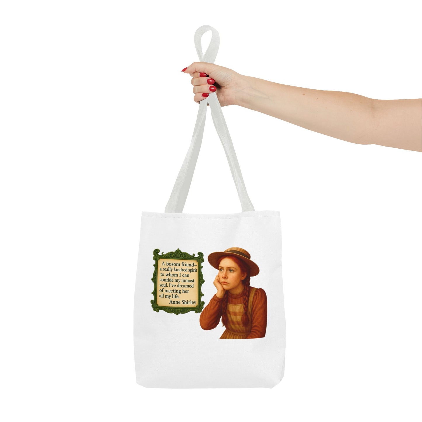 Anne Shirley Tote Bag - The Snarky Spinster, Book Lover Gift, Funny Library Bag, Reading Accessory, Literary Pun Design, Gifts for Readers