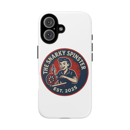 Snarky Spinster Phone Case, Quirky Phone Holder, Funny Smartphone Cover, Gift for Crafters, Humor Accessories, Custom Tech Case