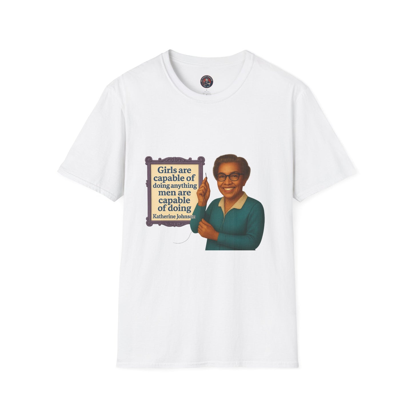 Unisex Softstyle T-Shirt - Katherine Johnson, Inspirational Tee, Gift for Activists, Comfortable Everyday Wear, Perfect for Celebrations