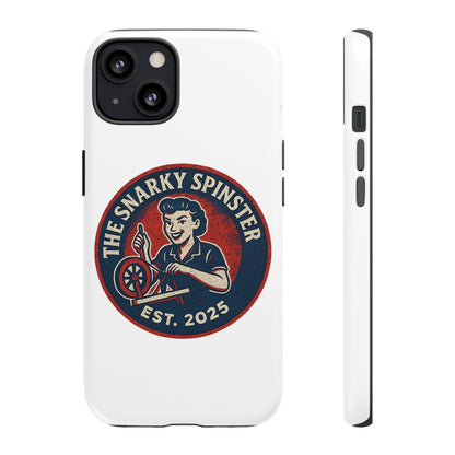 Snarky Spinster Phone Case, Quirky Phone Holder, Funny Smartphone Cover, Gift for Crafters, Humor Accessories, Custom Tech Case