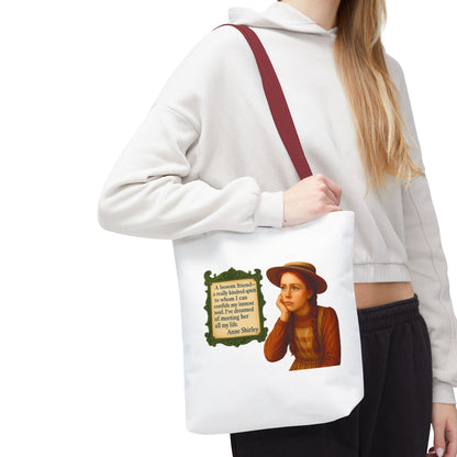 Anne Shirley Tote Bag - The Snarky Spinster, Book Lover Gift, Funny Library Bag, Reading Accessory, Literary Pun Design, Gifts for Readers
