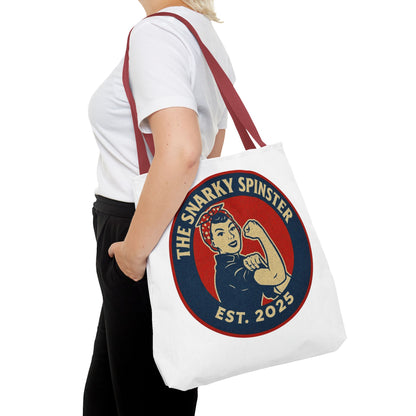 Rosie the Snarky Spinster Tote Bag - Fun Grocery Bag, Gift for Feminists, Retro Style, Sustainability, Everyday Use