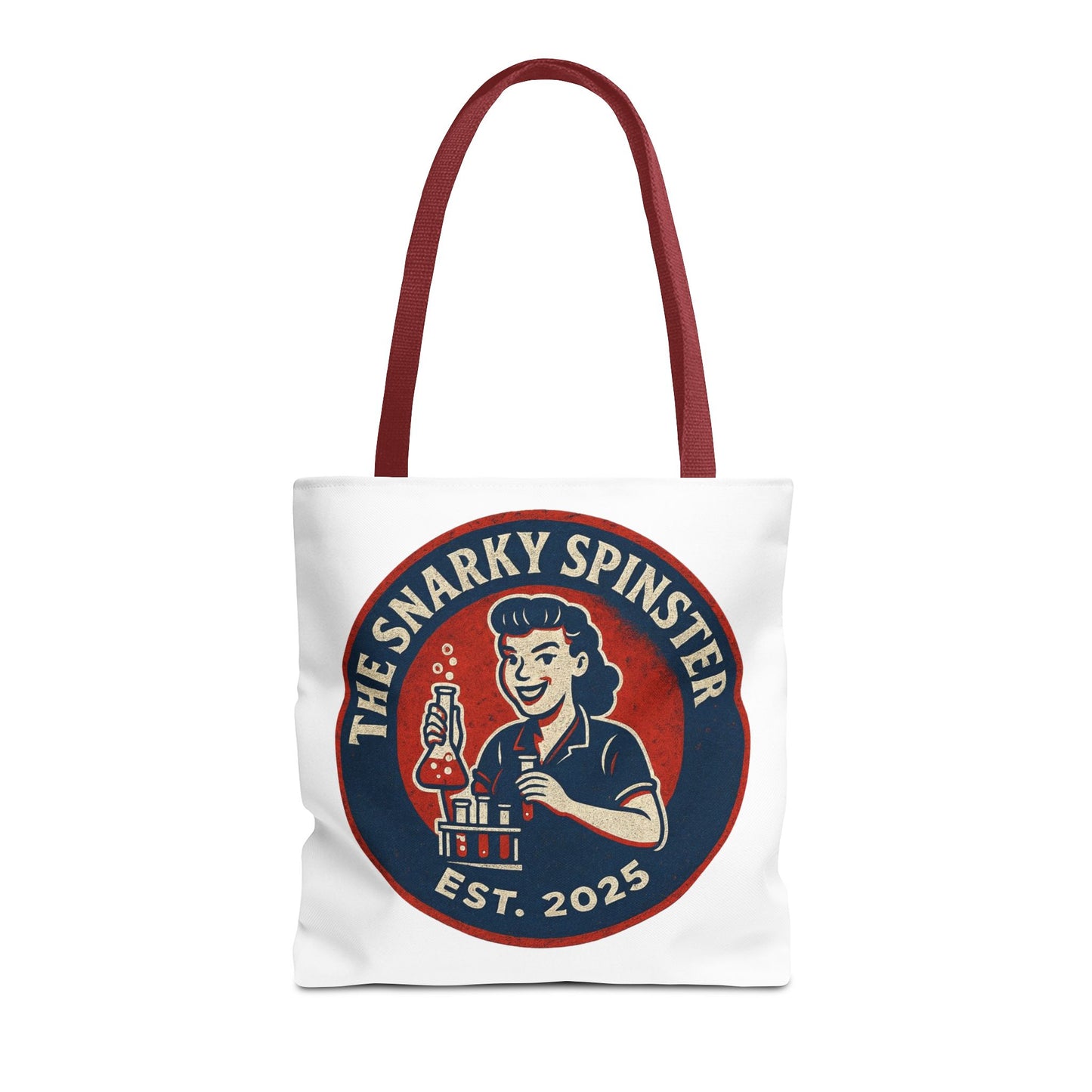 STEM Tote Bag - The Snarky Spinstee, Book Lover Gift, Funny Library Bag, Reading Accessory, Literary Pun Design, Gifts for Readers