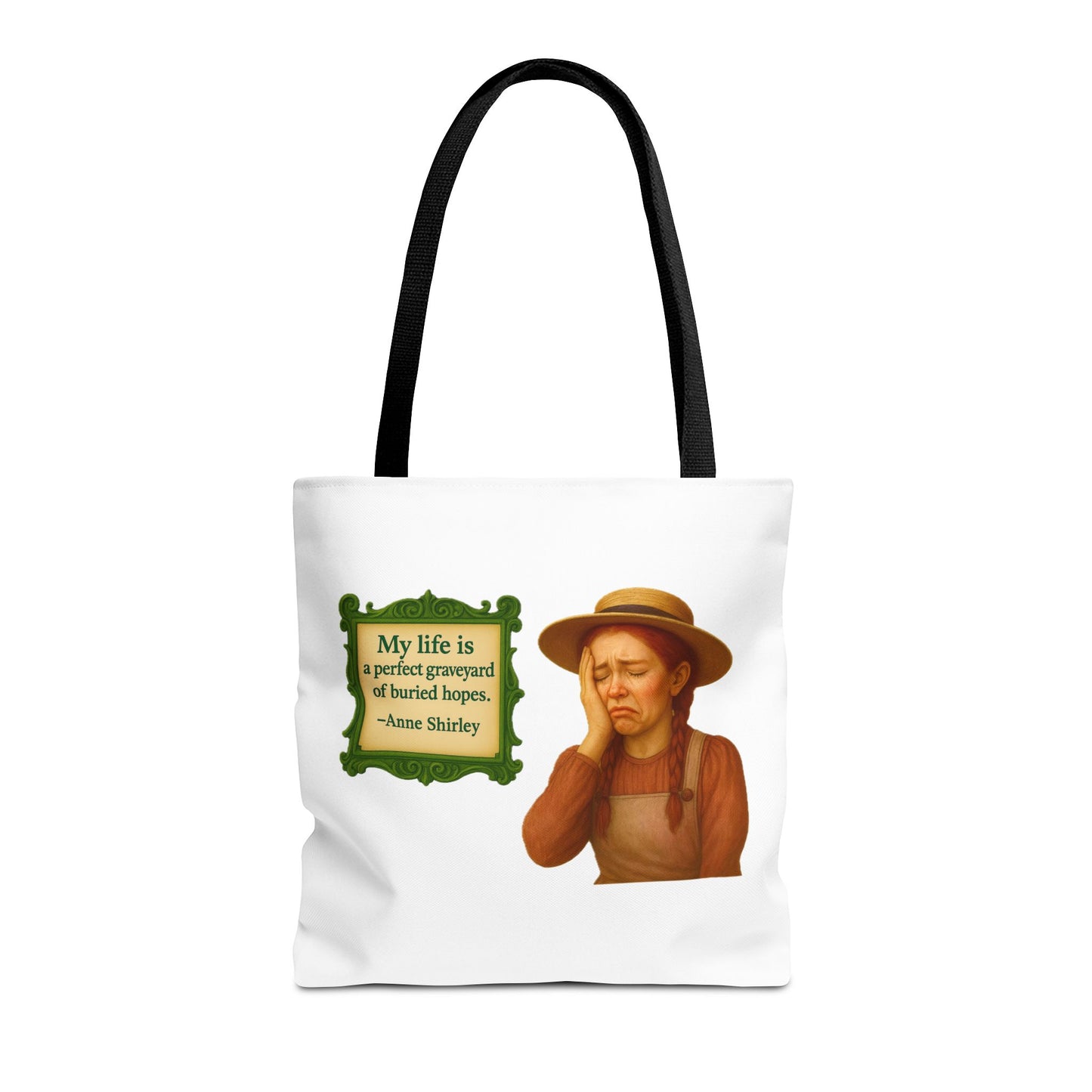 Anne Shirley Tote Bag - The Snarky Spinster, Book Lover Gift, Funny Library Bag, Reading Accessory, Literary Pun Design, Gifts for Readers
