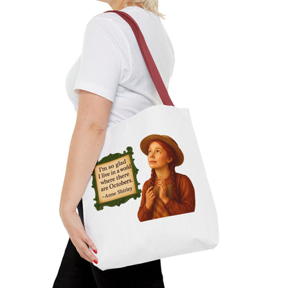 Anne Shirley Tote Bag - The Snarky Spinster, Book Lover Gift, Funny Library Bag, Reading Accessory, Literary Pun Design, Gifts for Readers