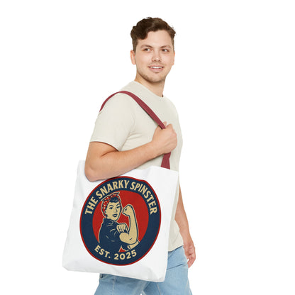 Rosie the Snarky Spinster Tote Bag - Fun Grocery Bag, Gift for Feminists, Retro Style, Sustainability, Everyday Use
