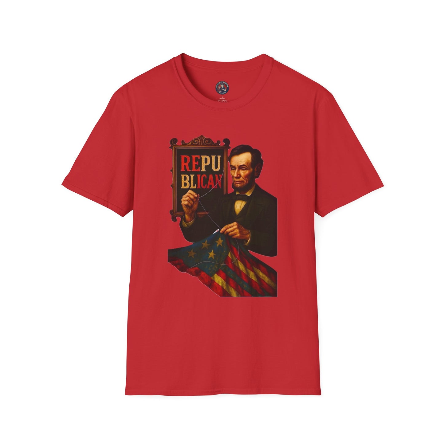 Unisex Softstyle T-Shirt - Lincoln, Inspirational Tee, Gift for Activists, Comfortable Everyday Wear, Perfect for Celebrations