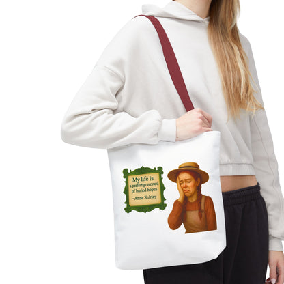 Anne Shirley Tote Bag - The Snarky Spinster, Book Lover Gift, Funny Library Bag, Reading Accessory, Literary Pun Design, Gifts for Readers