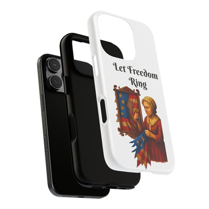 Patriotic Phone Case, Let Freedom Ring, American Pride Accessories, Gift for Veterans, 4th of July Decoration, Flag Lover's Case