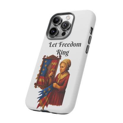 Patriotic Phone Case, Let Freedom Ring, American Pride Accessories, Gift for Veterans, 4th of July Decoration, Flag Lover's Case