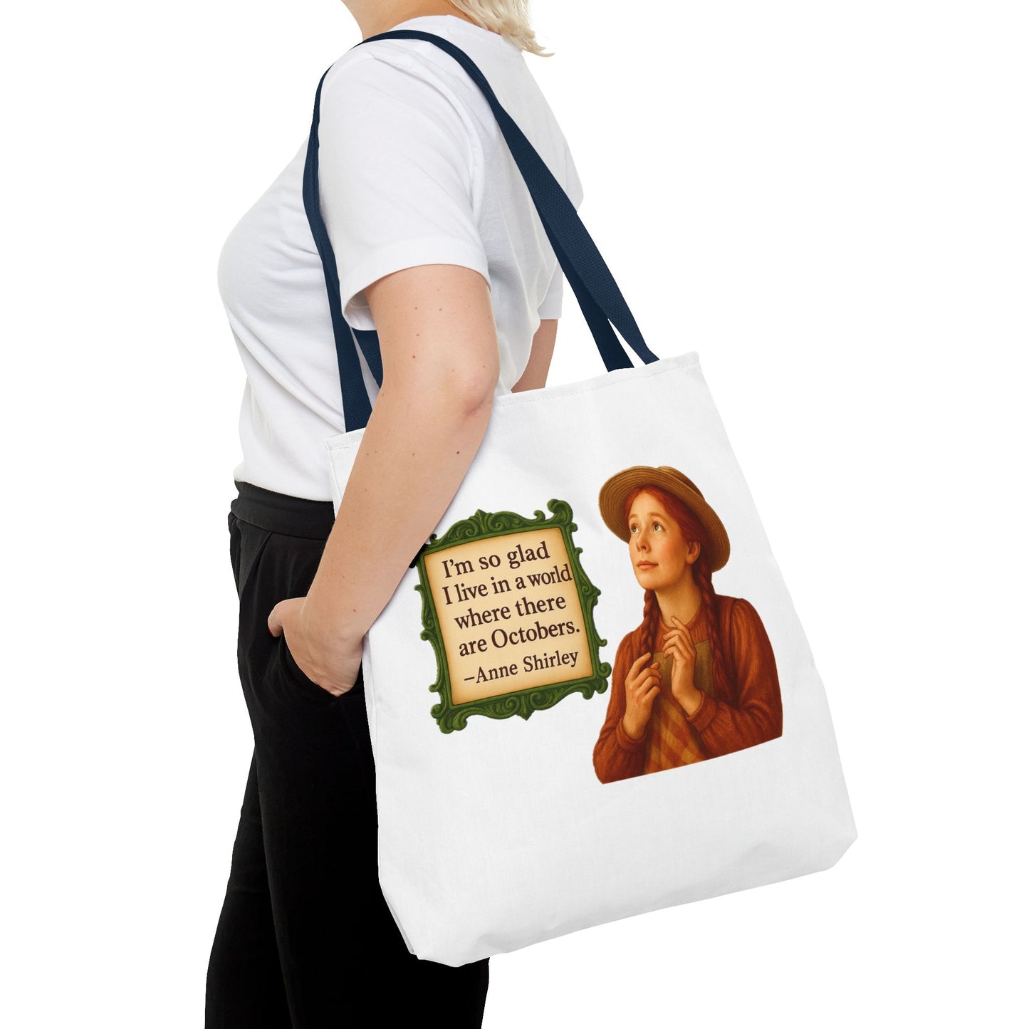 Anne Shirley Tote Bag - The Snarky Spinster, Book Lover Gift, Funny Library Bag, Reading Accessory, Literary Pun Design, Gifts for Readers