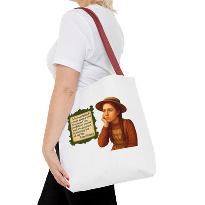 Anne Shirley Tote Bag - The Snarky Spinster, Book Lover Gift, Funny Library Bag, Reading Accessory, Literary Pun Design, Gifts for Readers