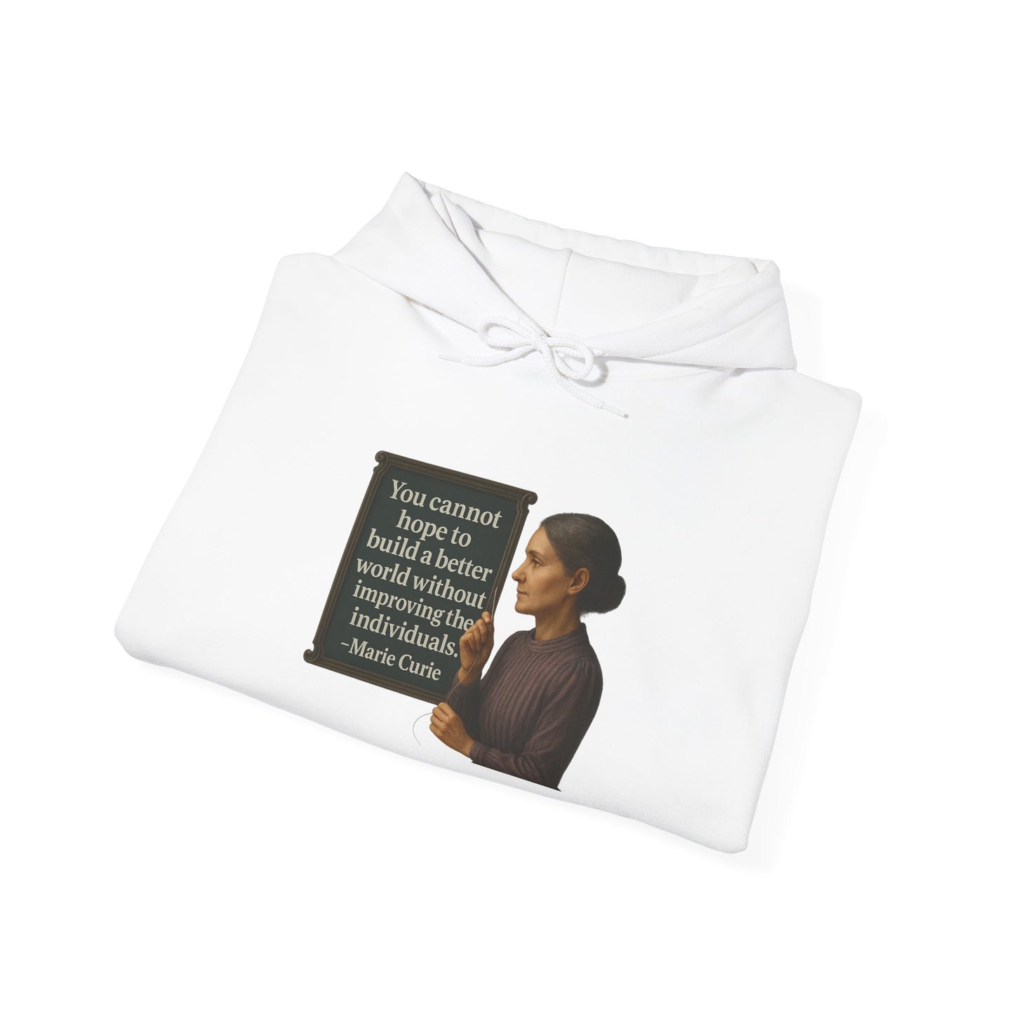 Curie Sweatshirt - Unisex Cozy Hoodie, Inspirational Gift, Everyday Style, Casual Wear, Art Design