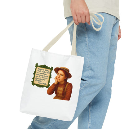 Anne Shirley Tote Bag - The Snarky Spinster, Book Lover Gift, Funny Library Bag, Reading Accessory, Literary Pun Design, Gifts for Readers