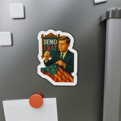JFK Die-Cut Magnet - Fun Home Decor, Gift for Crafters, Quirky Kitchen Decor, Artsy Refrigerator Magnet, Unique Gift Idea
