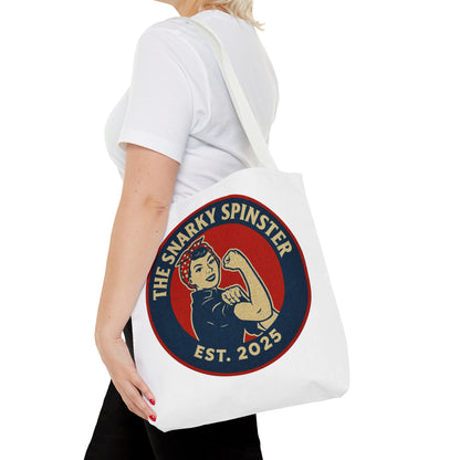 Rosie the Snarky Spinster Tote Bag - Fun Grocery Bag, Gift for Feminists, Retro Style, Sustainability, Everyday Use