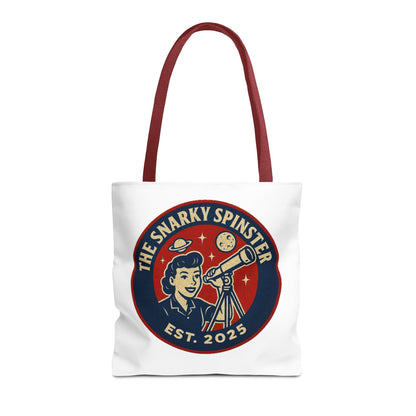 Copy of Patriotic Snarky Spinster Tote Bag - Fun Grocery Bag, Gift for Feminists, Retro Style, Sustainability, Everyday Use