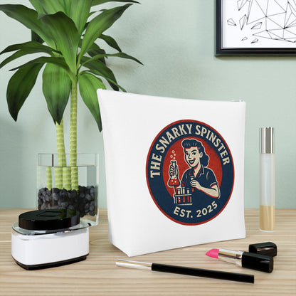 BioChem Snarky Spinster Cosmetic Bag - Fun Makeup Pouch for Artsy Women, Gift for Friends, Travel Organizer, Birthday Present, Holiday Essentials