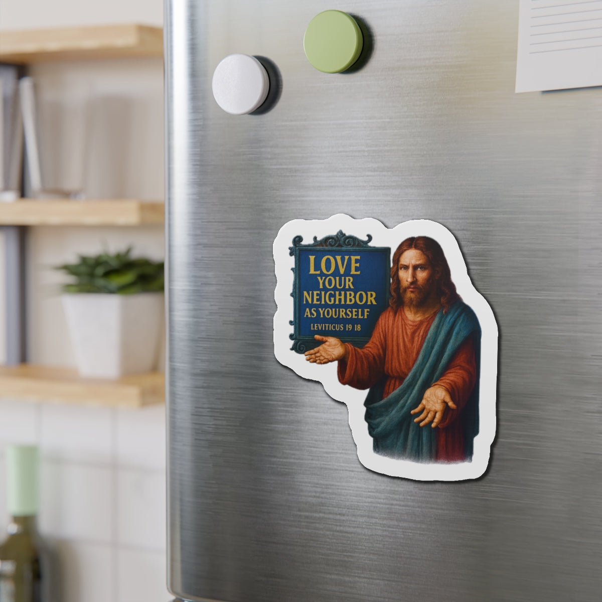 JC Die-Cut Magnet - Fun Home Decor, Gift for Crafters, Quirky Kitchen Decor, Artsy Refrigerator Magnet, Unique Gift Idea